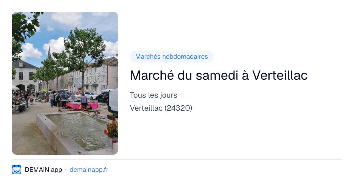 Marché du samedi à Verteillac — Verteillac