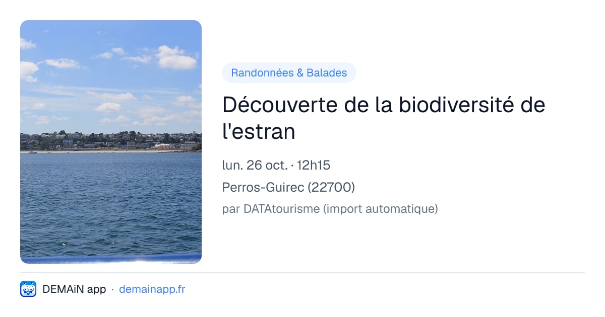 Découverte de la biodiversité de l'estran — Perros-Guirec