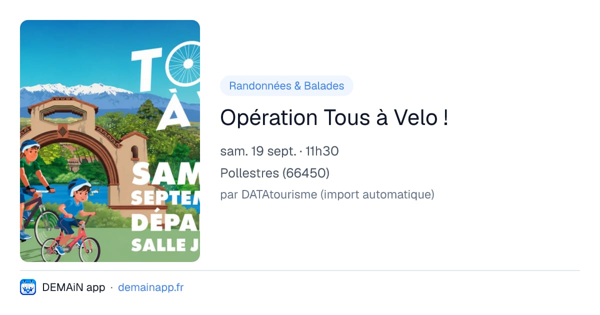 Opération Tous à Velo ! — Pollestres