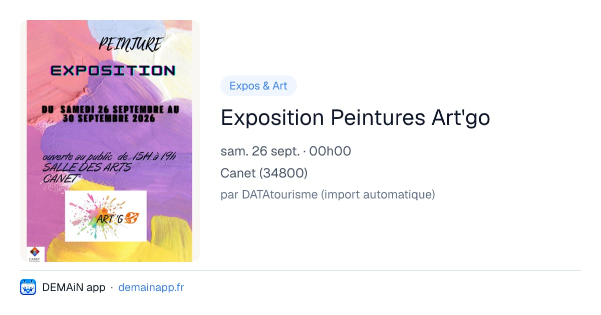 Exposition Peintures Art'go — Canet