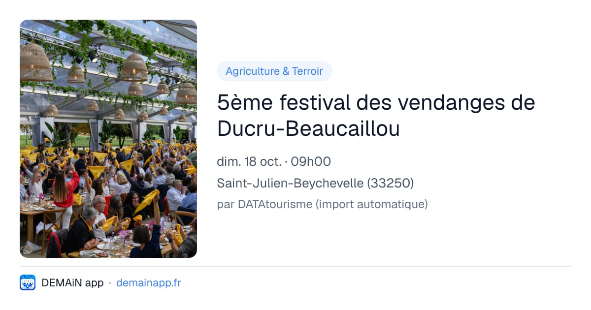 5ème festival des vendanges de Ducru-Beaucaillou — Saint-Julien-Beychevelle