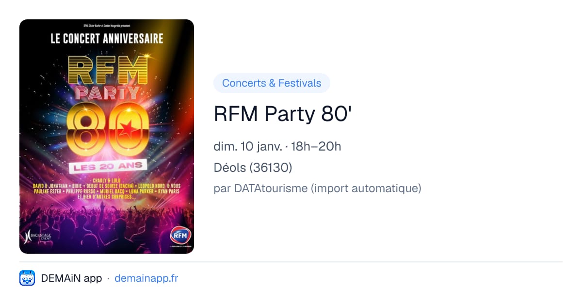 RFM Party 80' — Déols