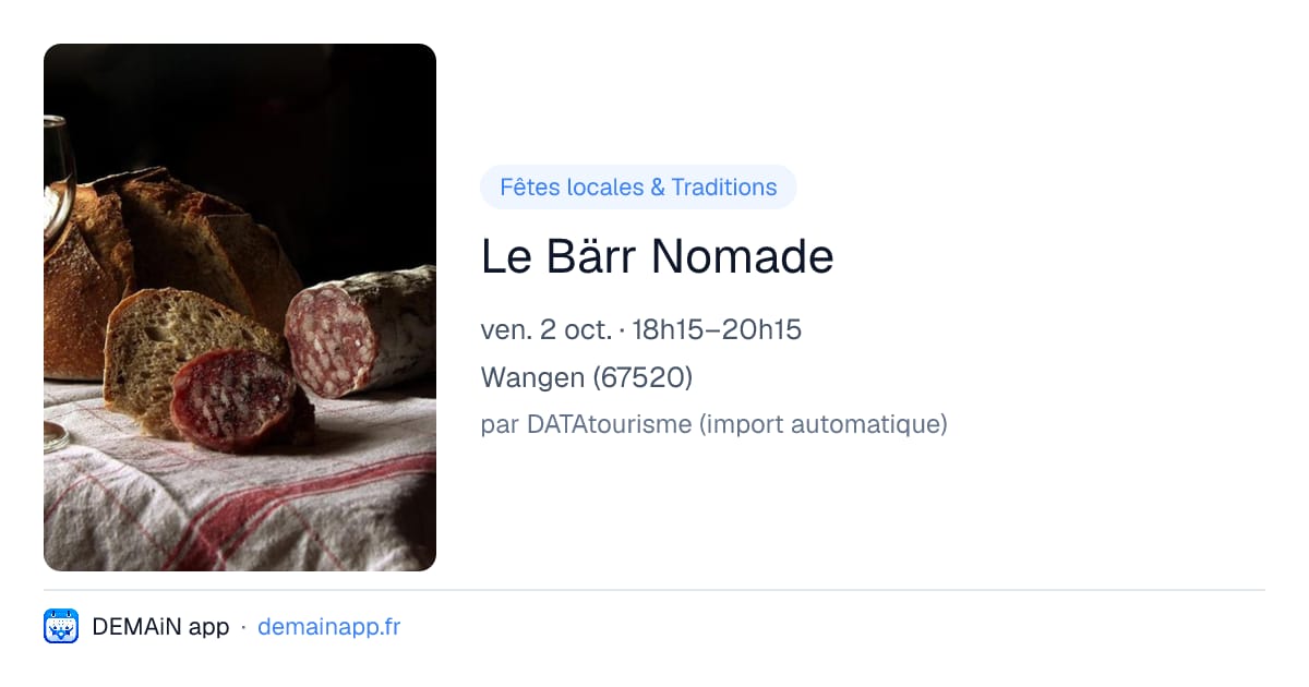 Le Bärr Nomade — Wangen