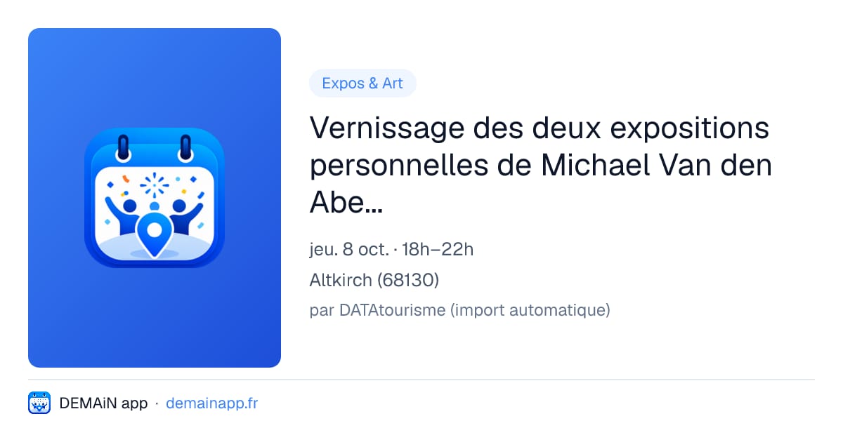 Vernissage des deux expositions personnelles de Michael Van den Abeele et de Fabienne Audéoud — Altkirch