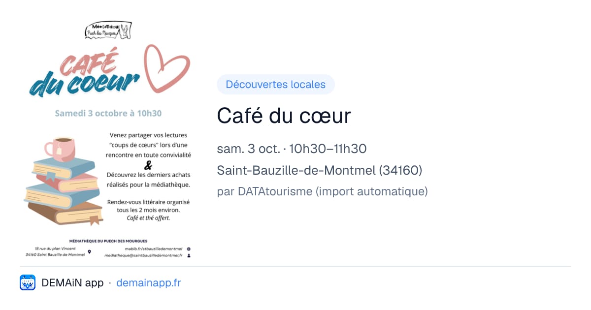 Café du cœur — Saint-Bauzille-de-Montmel