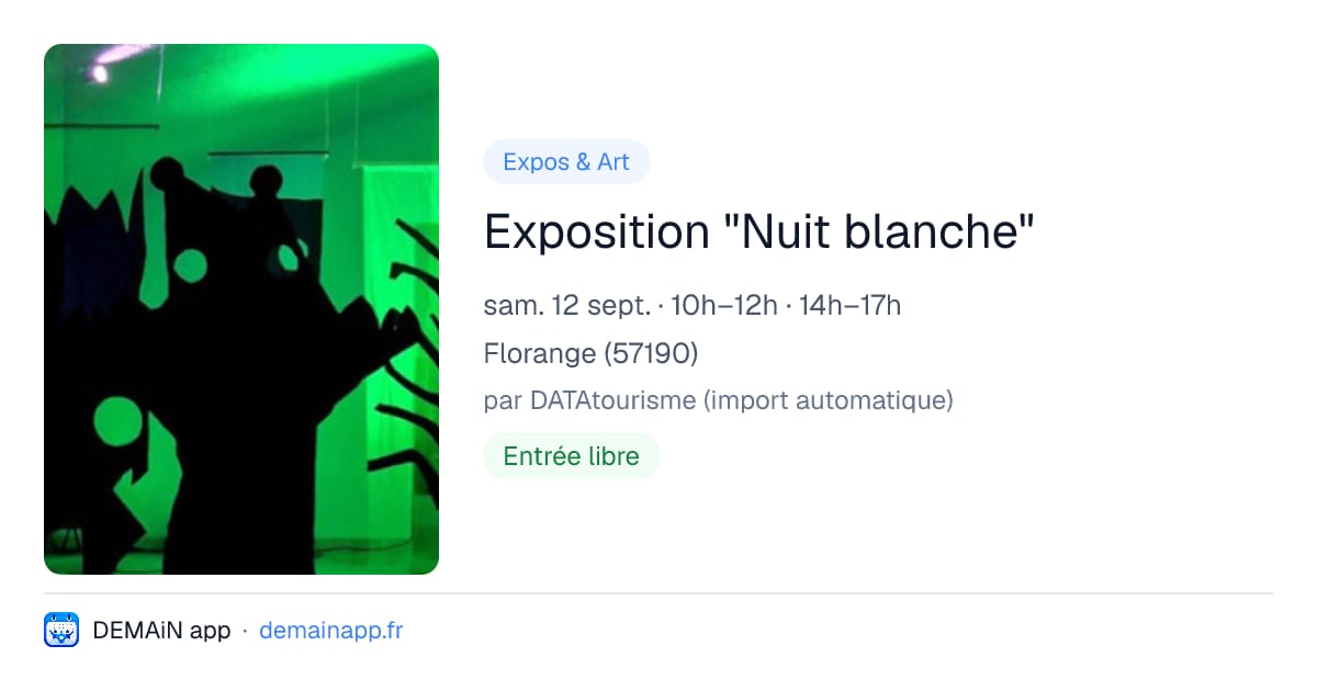 Exposition "Nuit blanche" — Florange