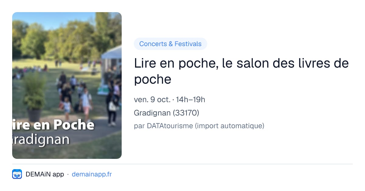 Lire en poche, le salon des livres de poche — Gradignan