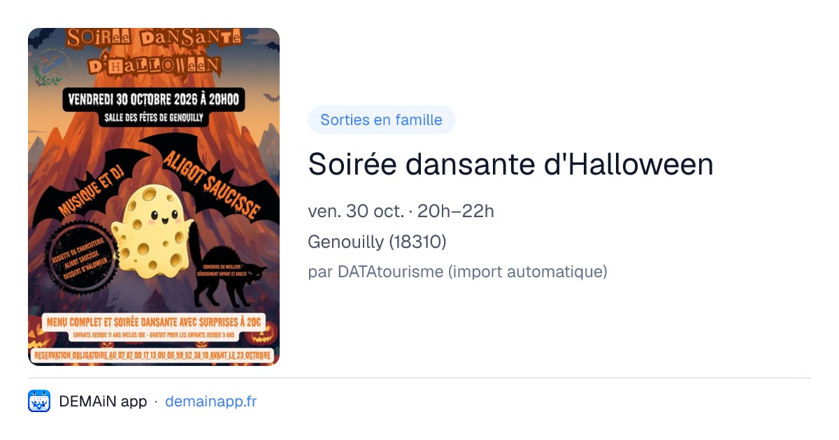 Soirée dansante d'Halloween — Genouilly