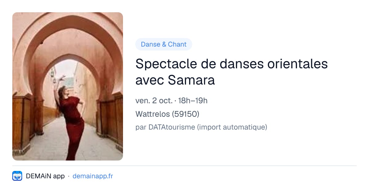 Spectacle de danses orientales avec Samara — Wattrelos