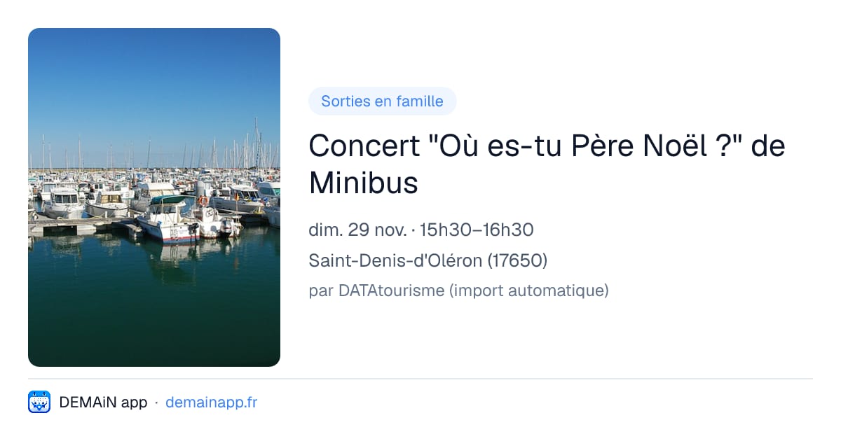 Concert "Où es-tu Père Noël ?" de Minibus — Saint-Denis-d'Oléron