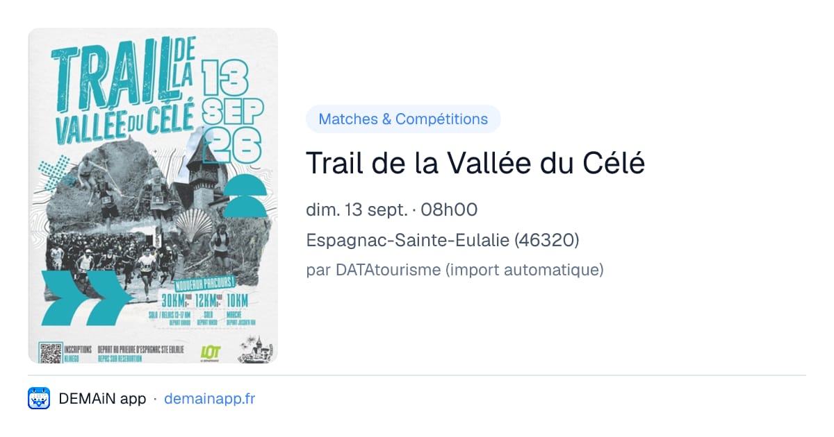 Trail de la Vallée du Célé — Espagnac-Sainte-Eulalie