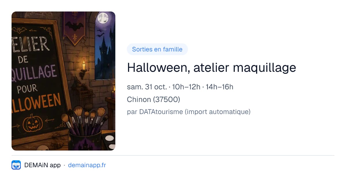 Halloween, atelier maquillage — Chinon