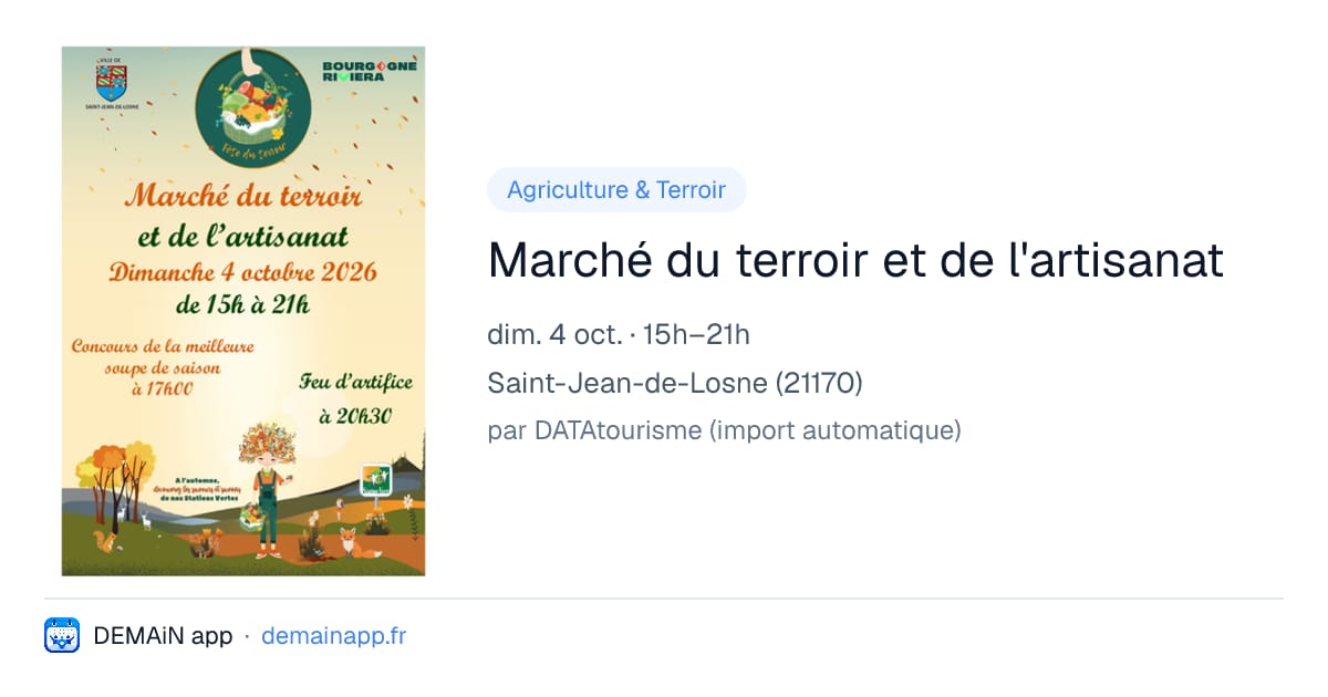 Marché du terroir et de l'artisanat — Saint-Jean-de-Losne