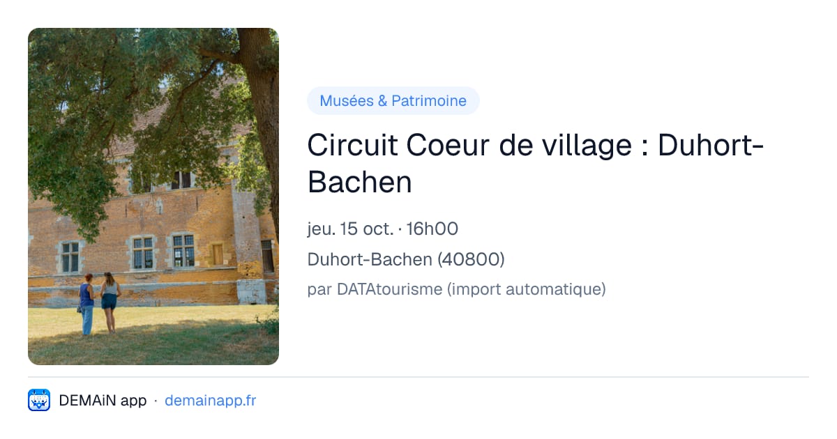 Circuit Coeur de village : Duhort-Bachen — Duhort-Bachen
