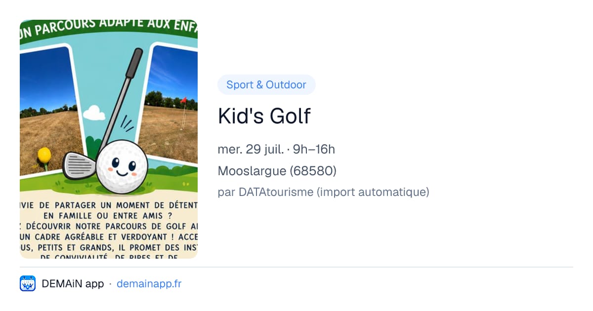 Kid's Golf — Mooslargue