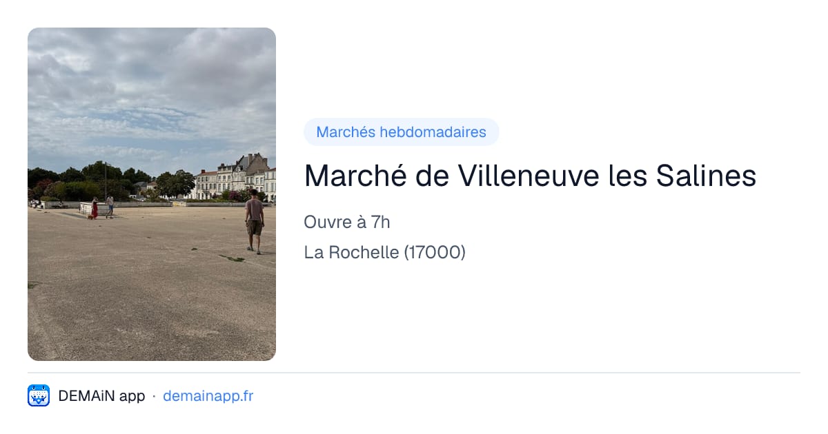 Marché de Villeneuve les Salines — La Rochelle