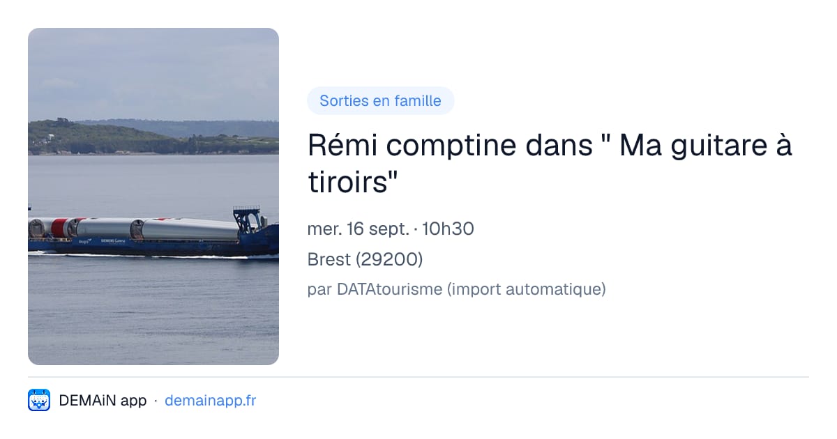 Rémi comptine dans " Ma guitare à tiroirs" — Brest