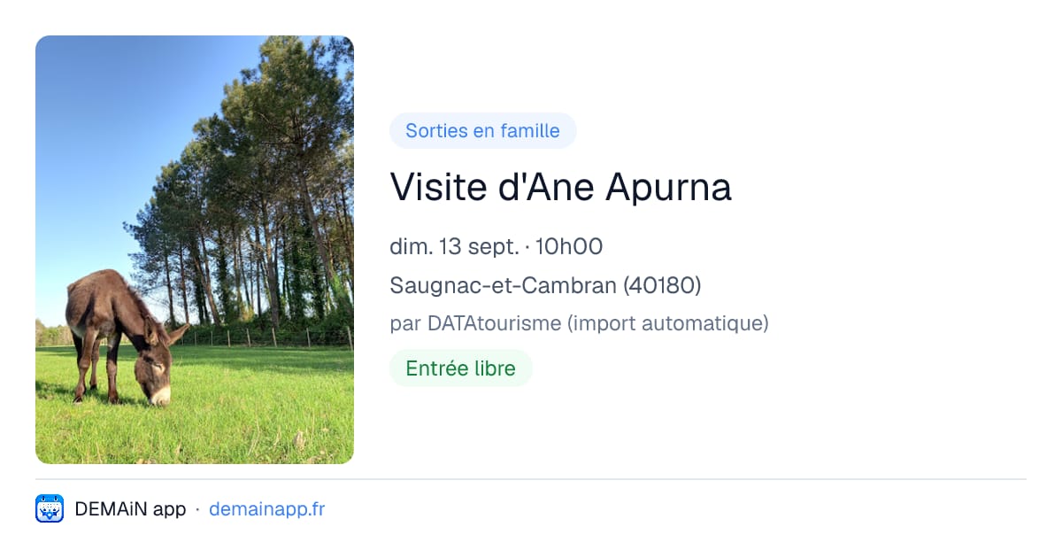 Visite d'Ane Apurna — Saugnac-et-Cambran