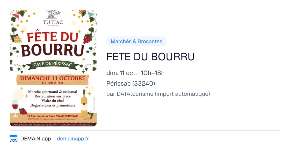 FETE DU BOURRU — Périssac