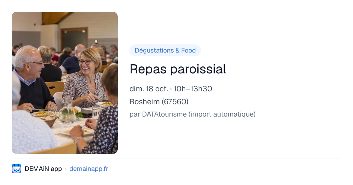 Repas paroissial — Rosheim