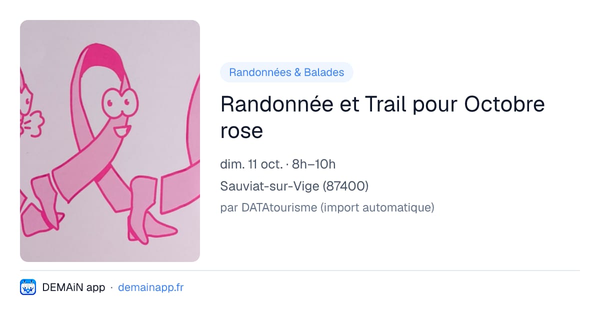 Randonnée et Trail pour Octobre rose — Sauviat-sur-Vige