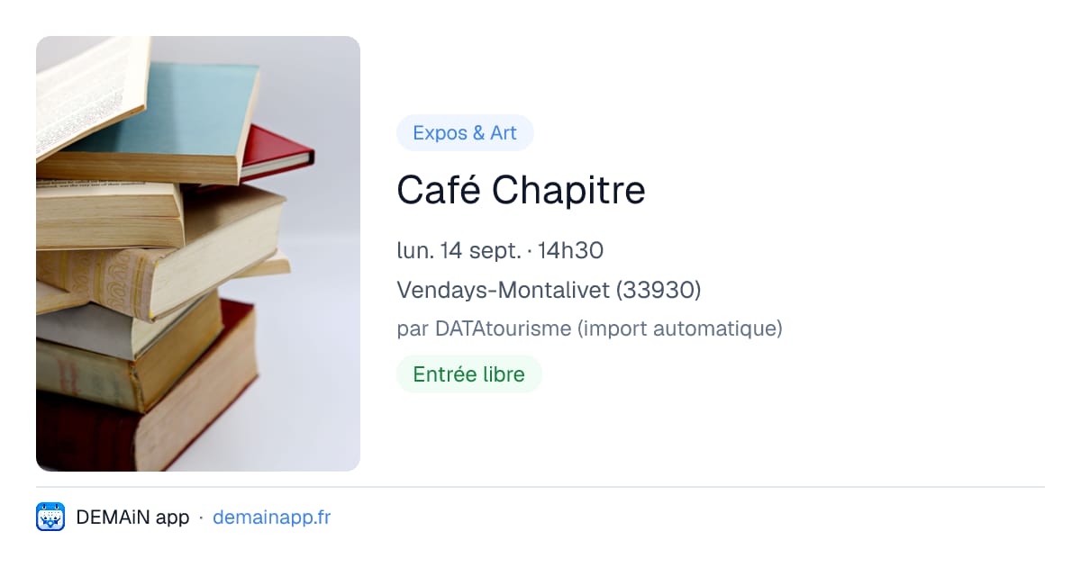 Café Chapitre — Vendays-Montalivet