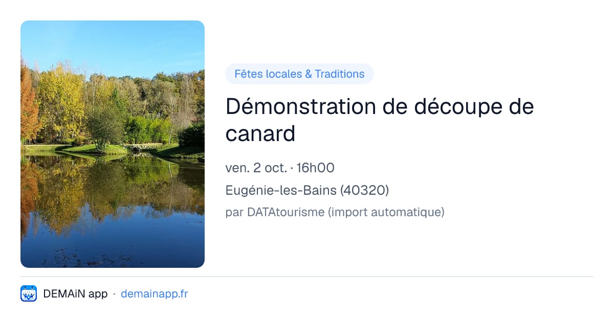 Démonstration de découpe de canard — Eugénie-les-Bains