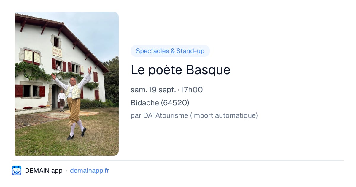 Le poète Basque — Bidache