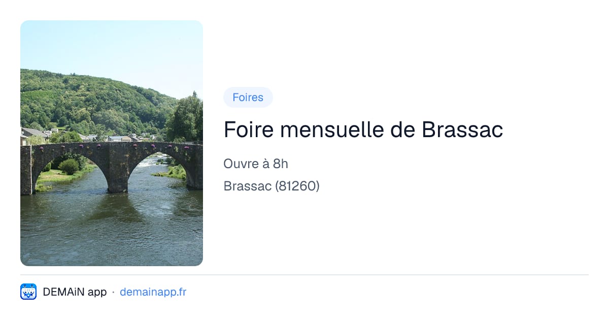 Foire mensuelle de Brassac — Brassac