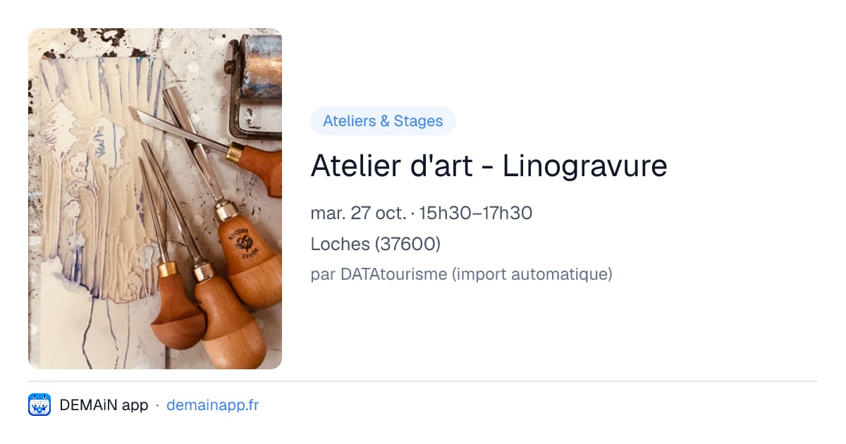 Atelier d'art - Linogravure — Loches