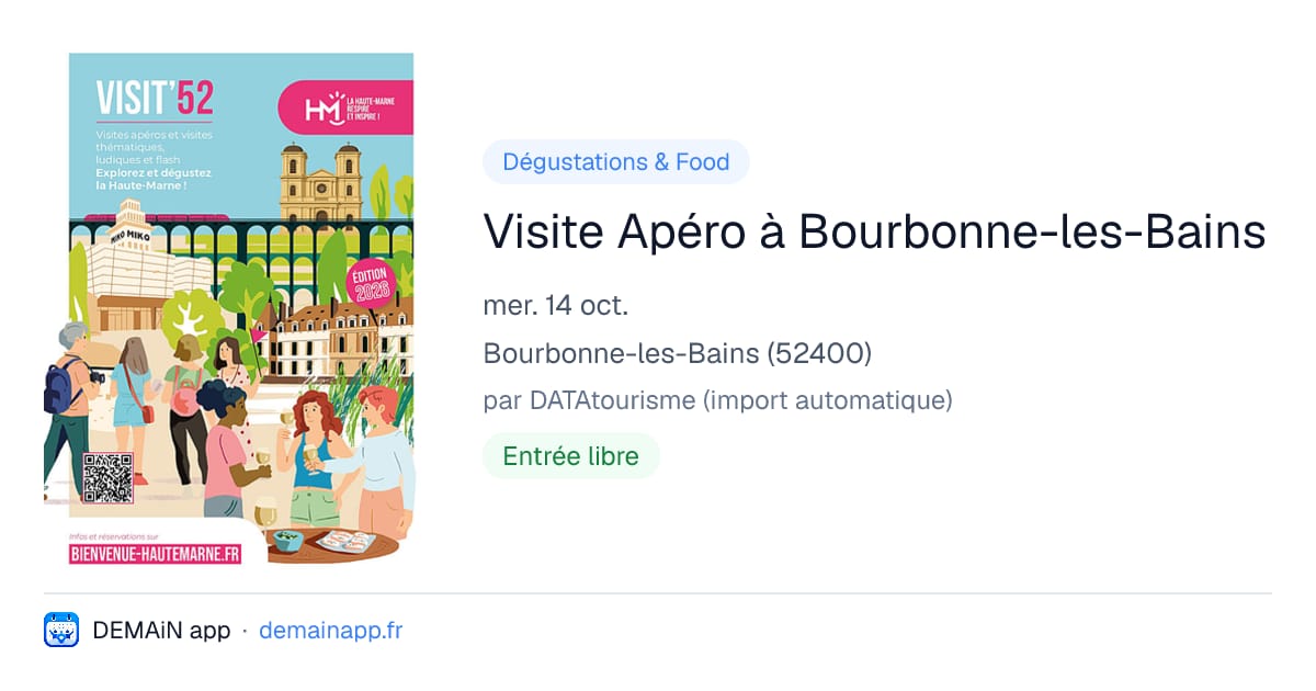 Visite Apéro à Bourbonne-les-Bains — Bourbonne-les-Bains