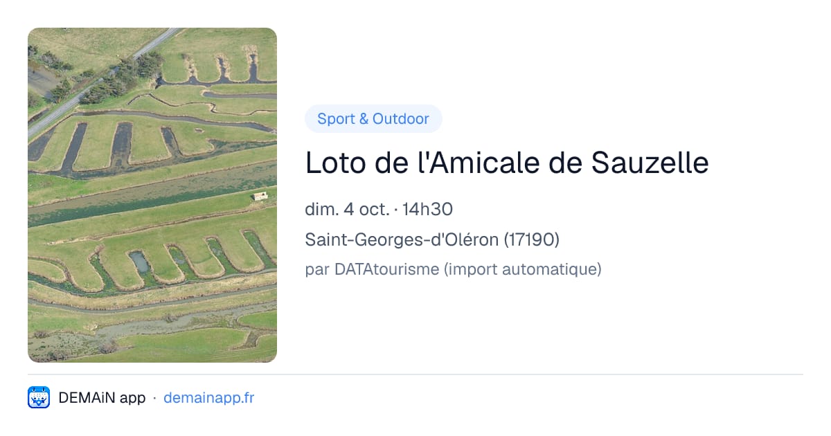 Loto de l'Amicale de Sauzelle — Saint-Georges-d'Oléron