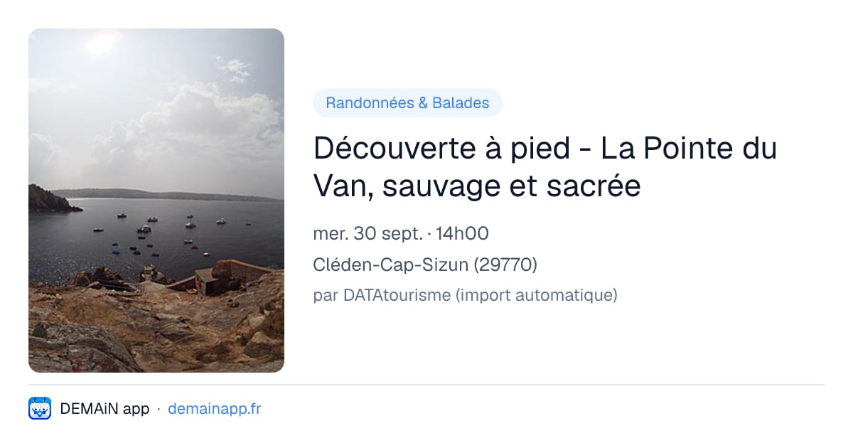 Découverte à pied - La Pointe du Van, sauvage et sacrée — Cléden-Cap-Sizun