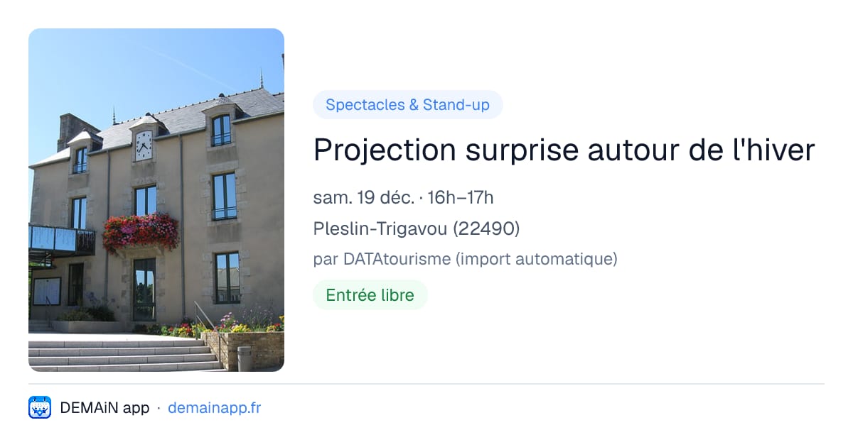 Projection surprise autour de l'hiver — Pleslin-Trigavou