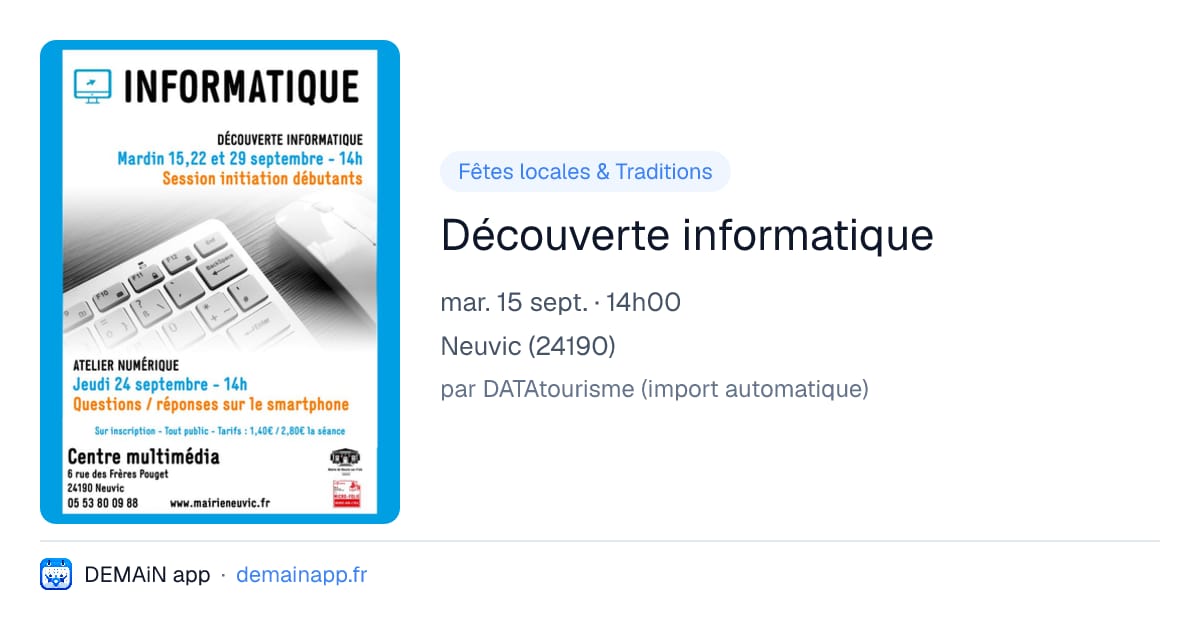 Découverte informatique — Neuvic