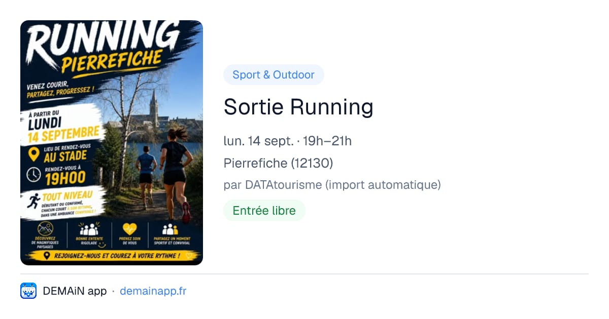 Sortie Running — Pierrefiche