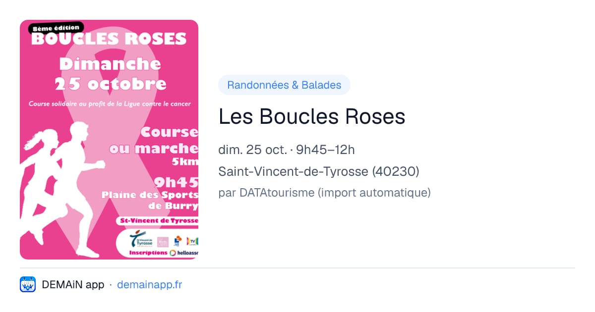 Les Boucles Roses — Saint-Vincent-de-Tyrosse