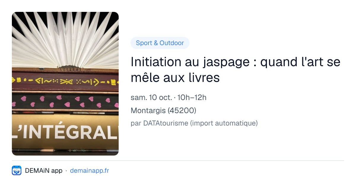 Initiation au jaspage : quand l'art se mêle aux livres — Montargis