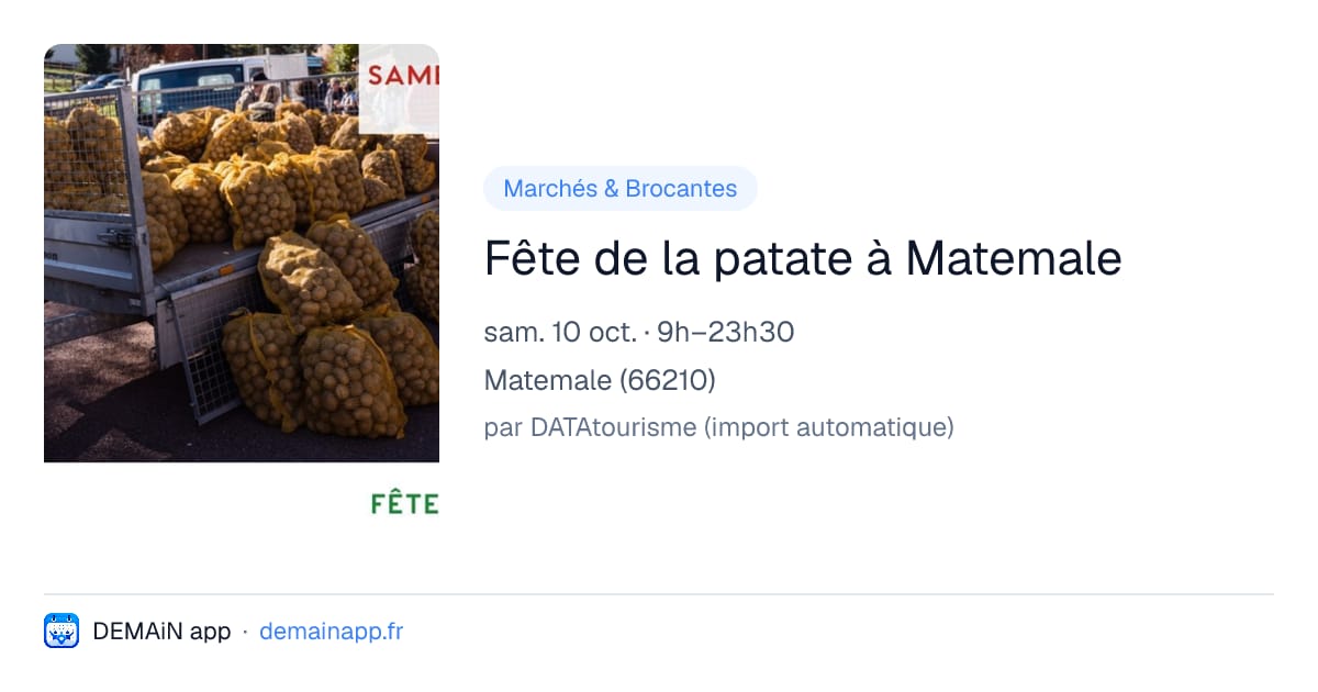 Fête de la patate à Matemale — Matemale