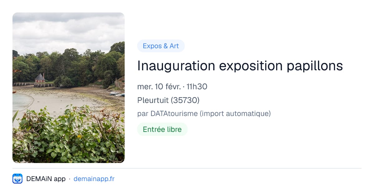 Inauguration exposition papillons — Pleurtuit