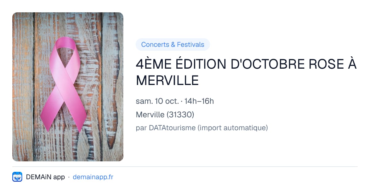 4ÈME ÉDITION D'OCTOBRE ROSE À MERVILLE — Merville
