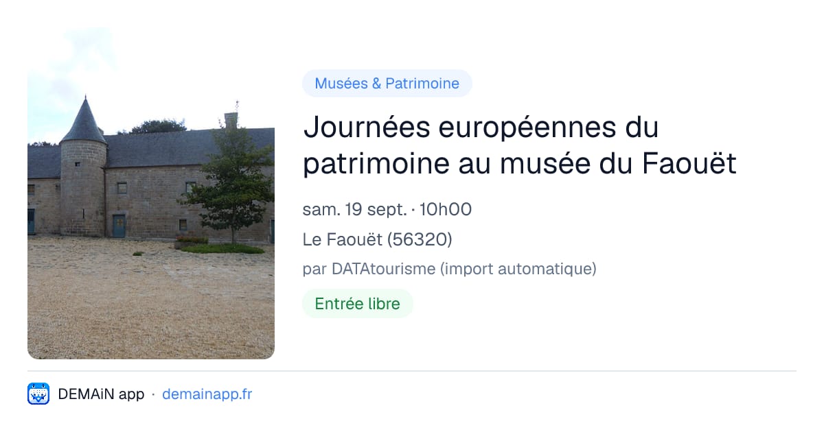 Journées européennes du patrimoine au musée du Faouët — Le Faouët