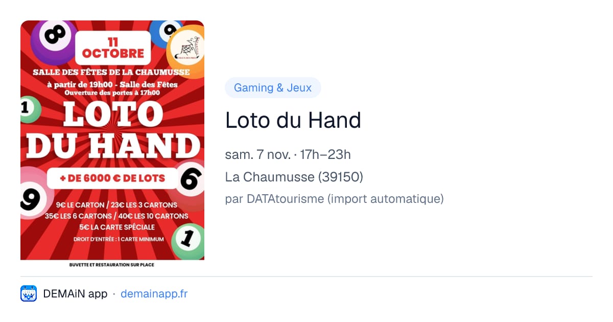 Loto du Hand — La Chaumusse