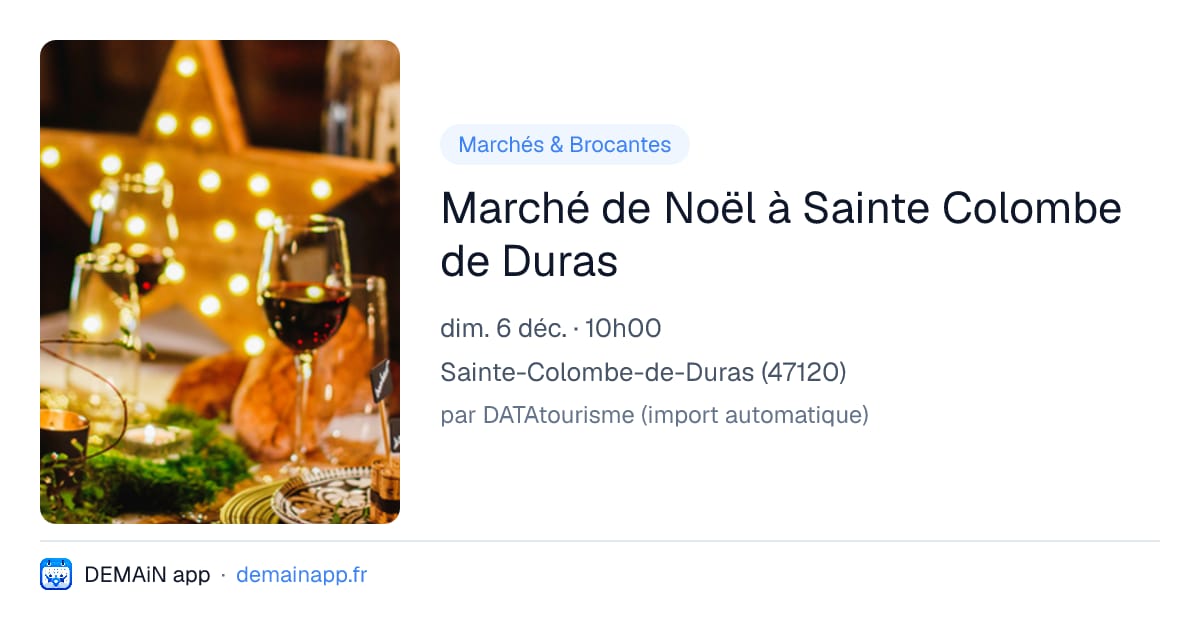 Marché de Noël à Sainte Colombe de Duras — Sainte-Colombe-de-Duras