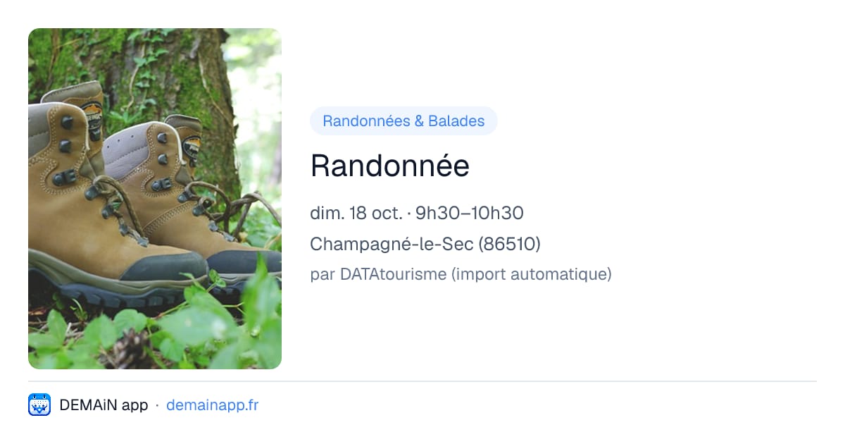 Randonnée — Champagné-le-Sec