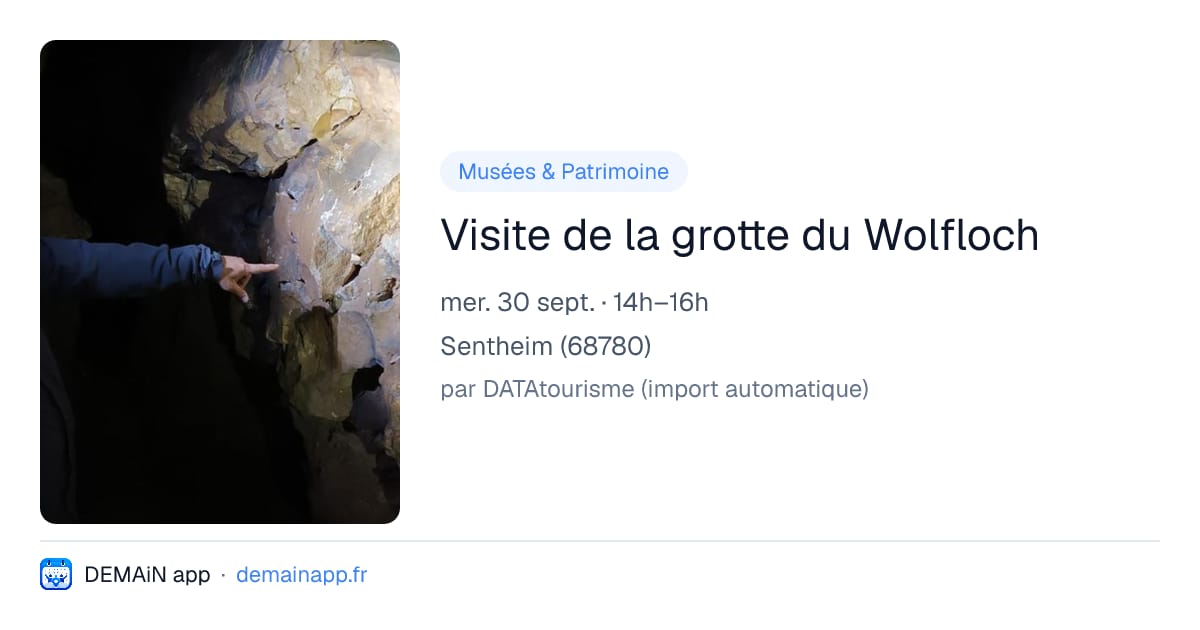 Visite de la grotte du Wolfloch — Sentheim