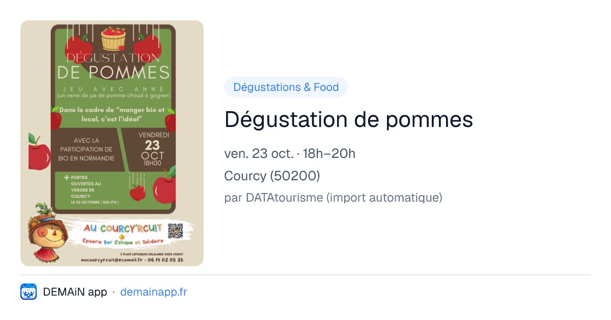 Dégustation de pommes — Courcy