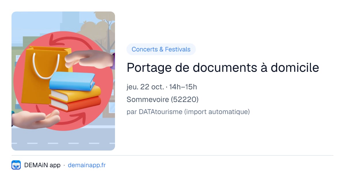 Portage de documents à domicile — Sommevoire