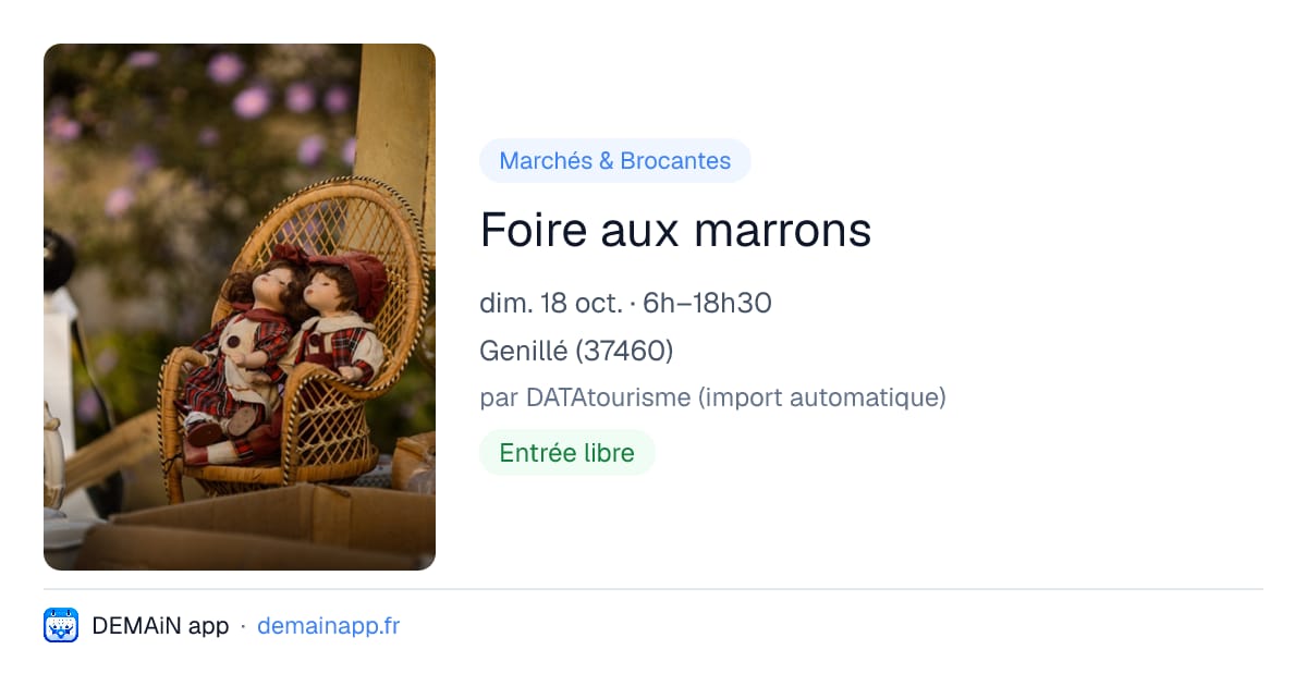Foire aux marrons — Genillé
