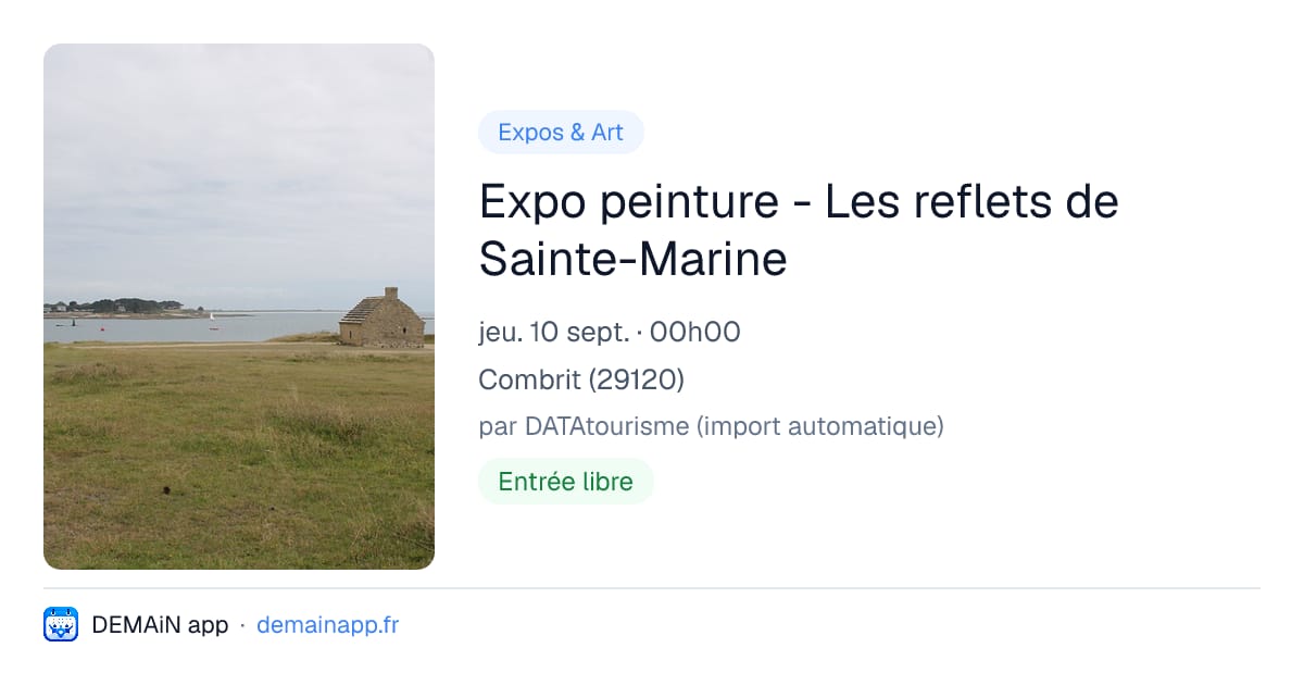 Expo peinture - Les reflets de Sainte-Marine — Combrit